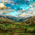 the Bitterroot Range east face — ceramic art tile