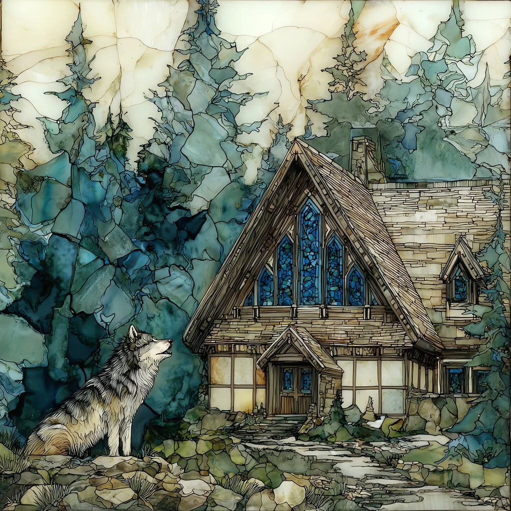 the International Wolf Center — ceramic art tile