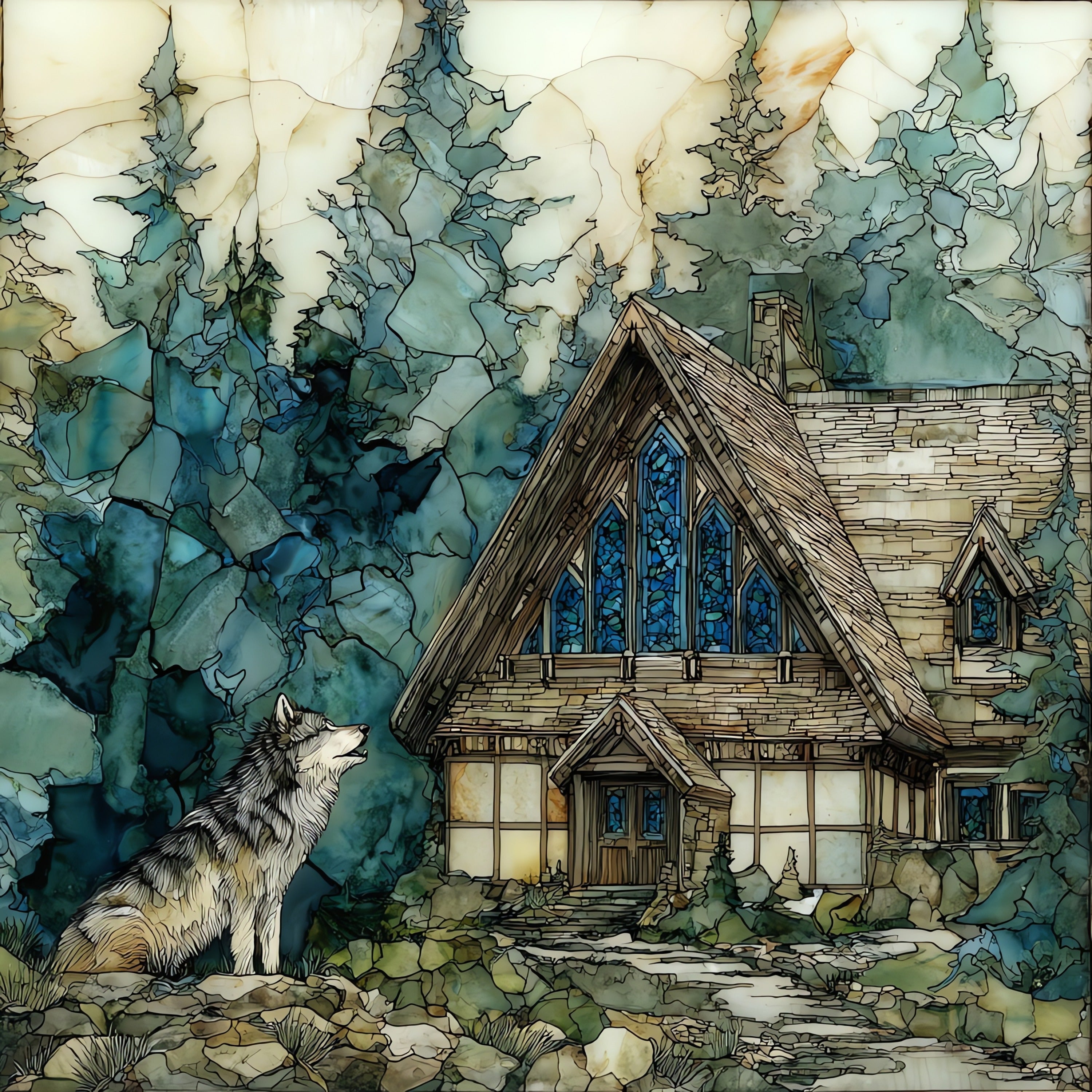 the International Wolf Center — ceramic art tile