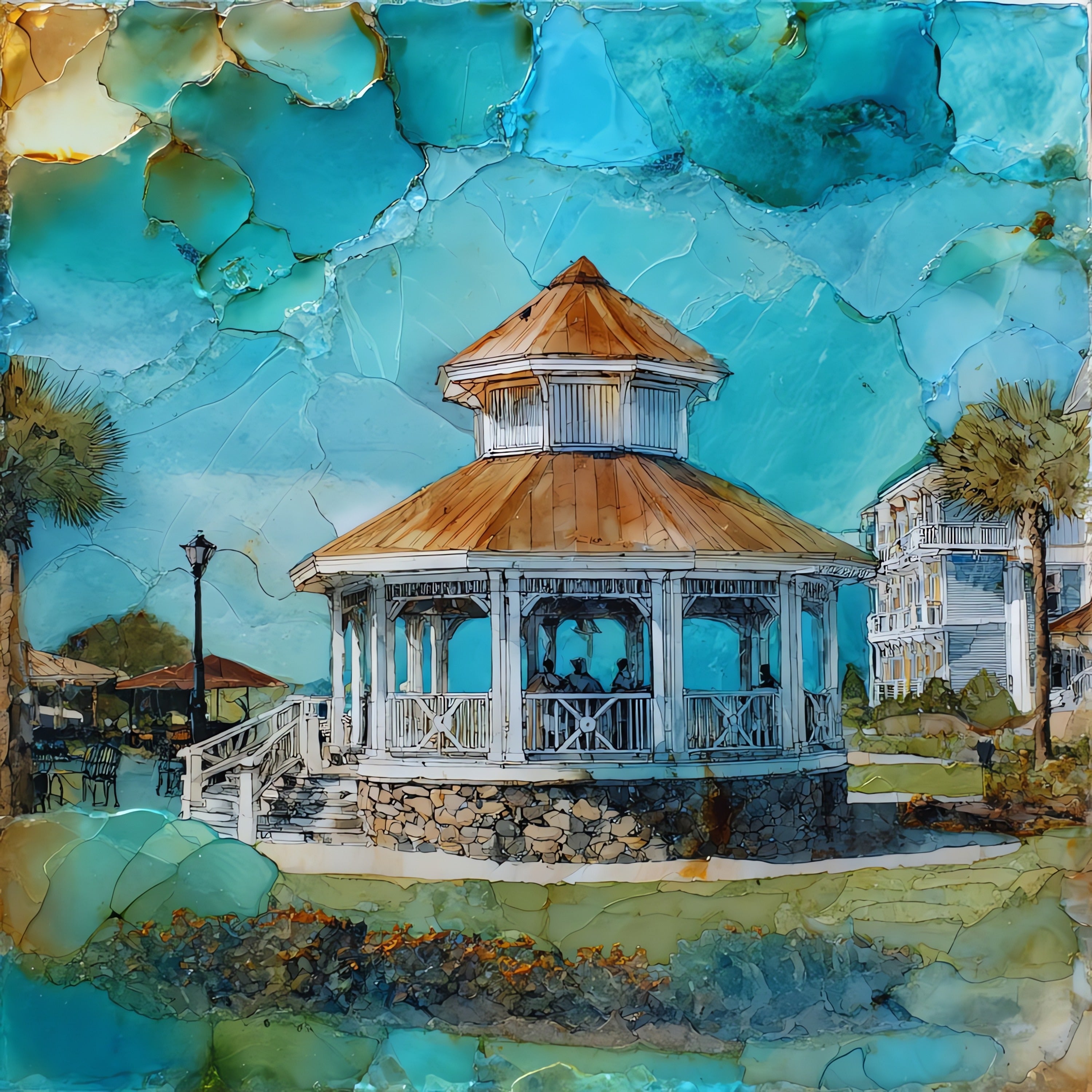 Rosemary Beach Carillon — ceramic art tile