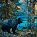 a black bear — ceramic art tile