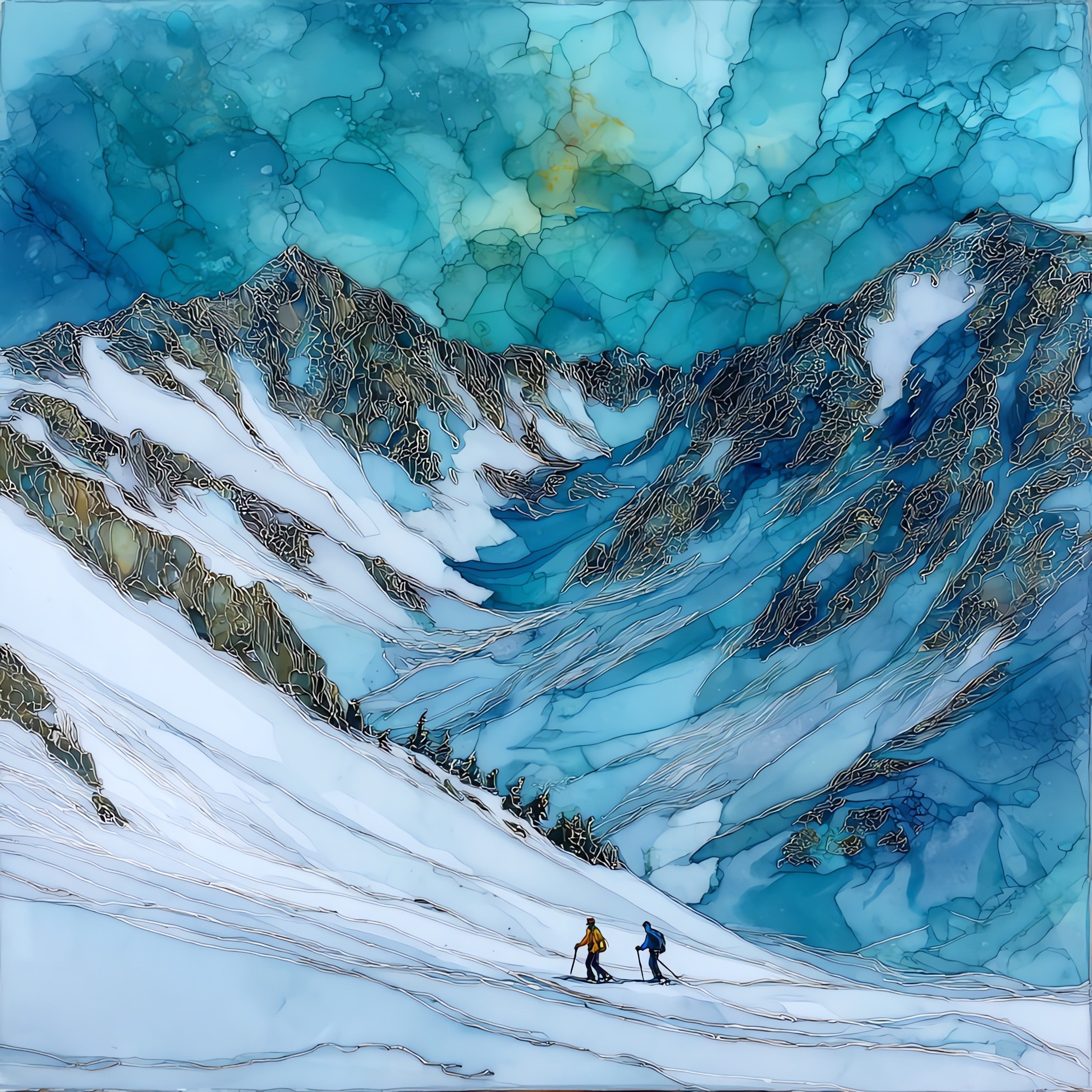 Arapahoe Basin closing day Front Range — ceramic art tile