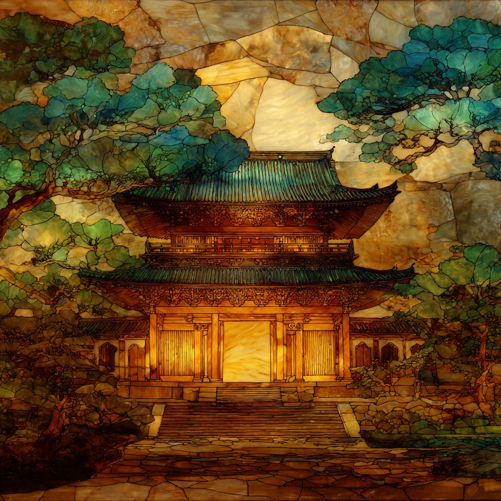 Nijo Castle Karamon Gate — ceramic art tile