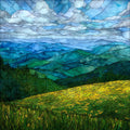 Cole Mountain bald on the Appalachian — ceramic art tile