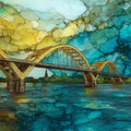 the Centennial Bridge — ceramic art tile