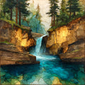 Timberline Falls on the — ceramic art tile