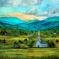 Peacham Congregational Church on — ceramic art tile