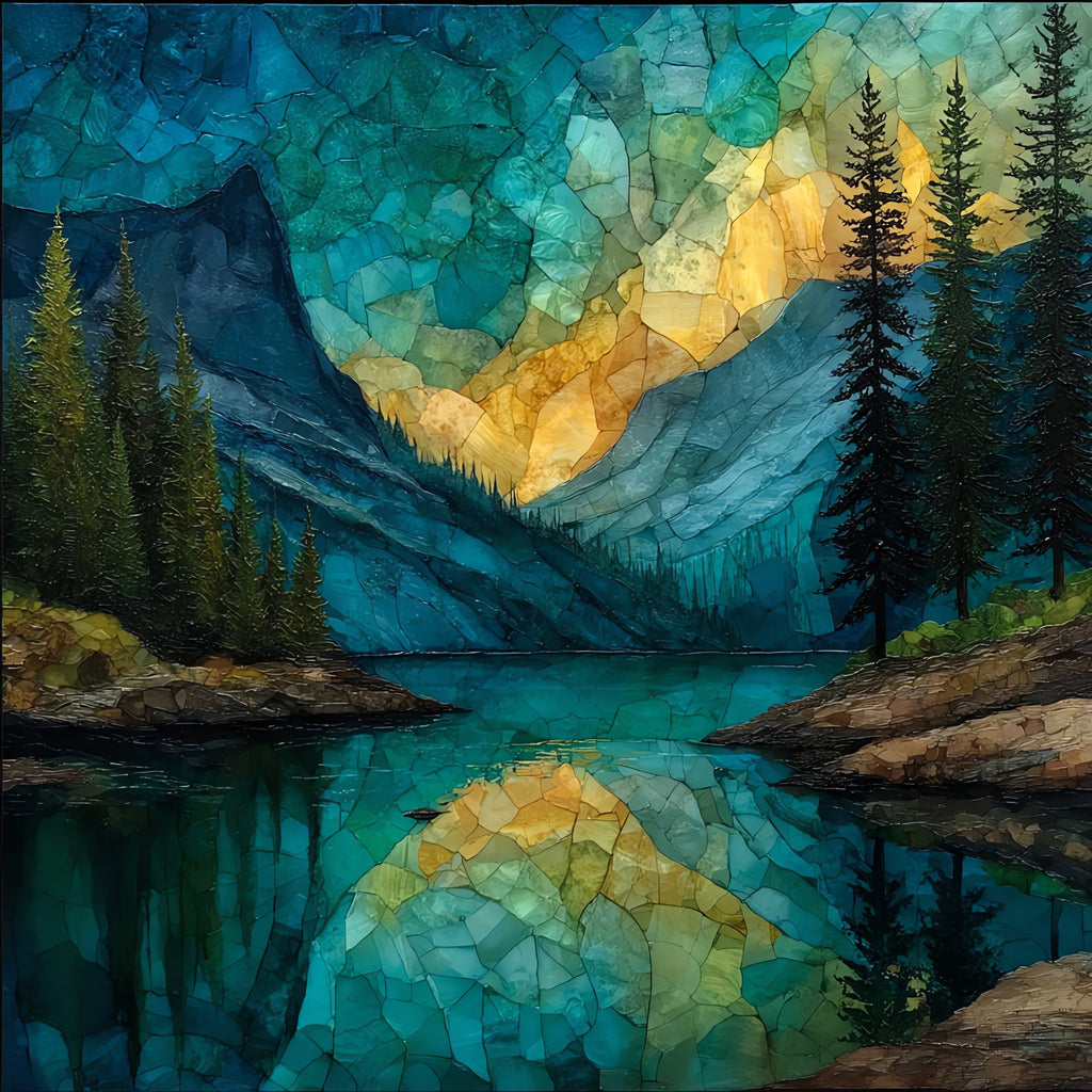 Emerald Lake — ceramic art tile