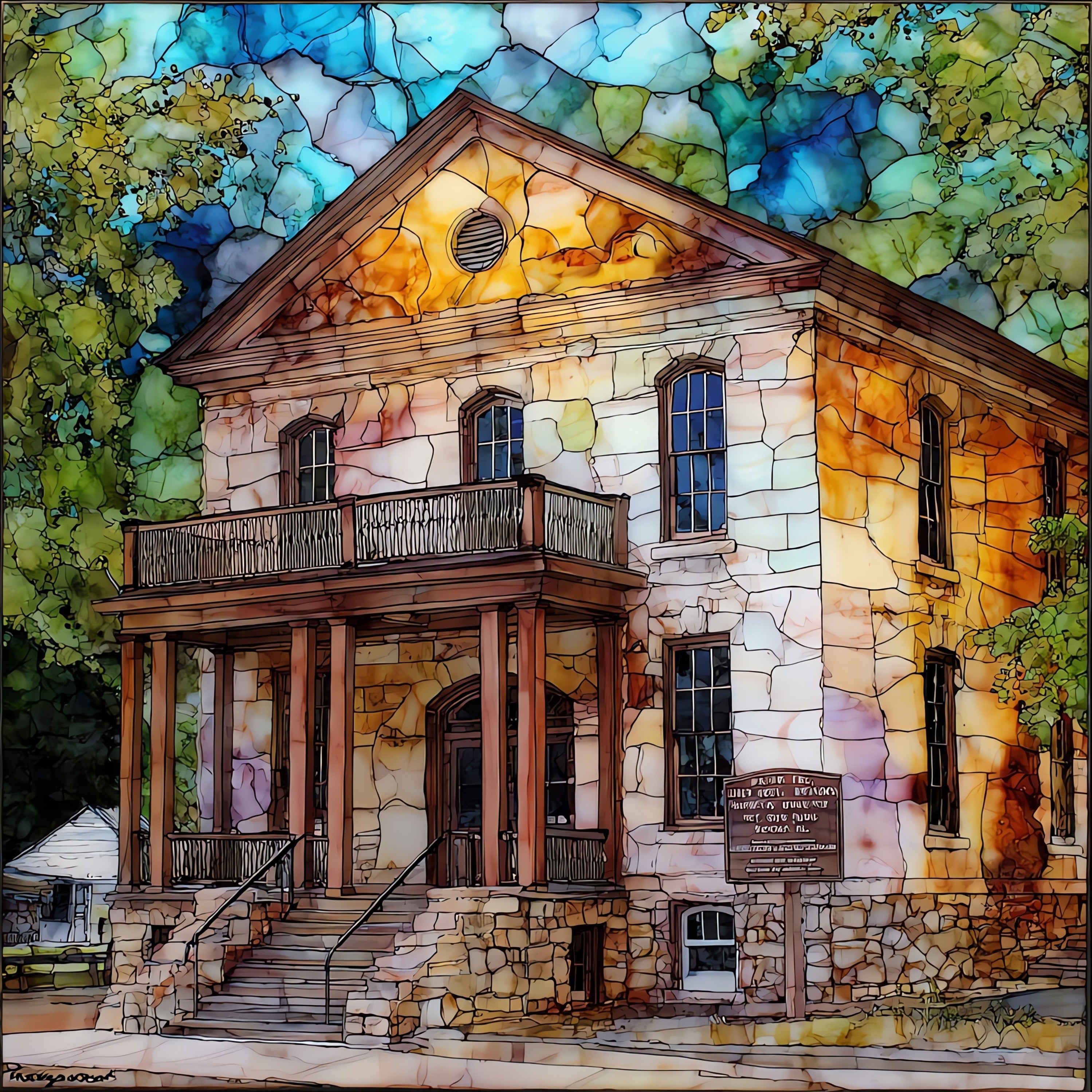 the Old Lincoln County — ceramic art tile