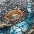 Neyland Stadium aerial in — ceramic art tile