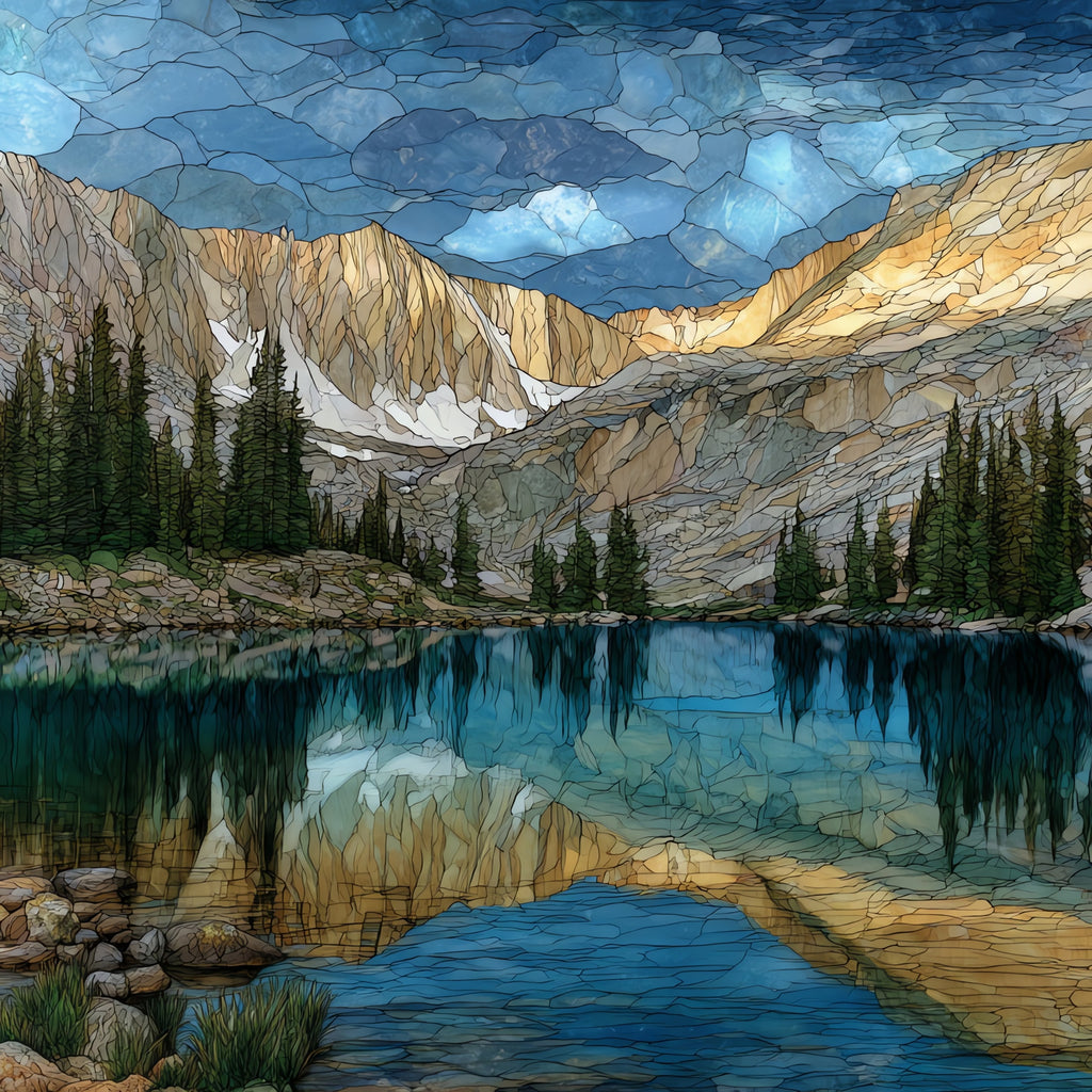 Mirror Lake on the Snowy Range — ceramic art tile