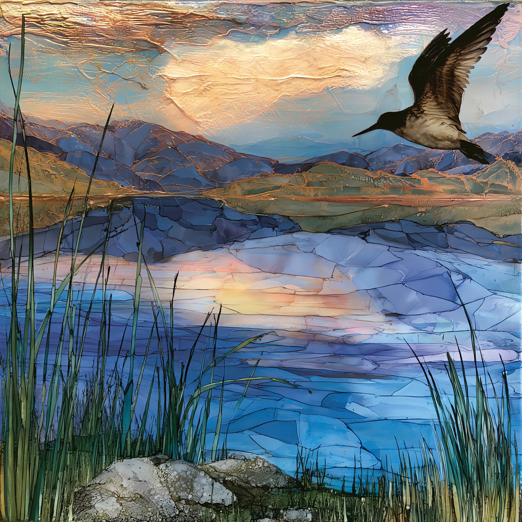 Devils Lake — ceramic art tile