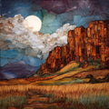 Pipestone red rock cliff — ceramic art tile