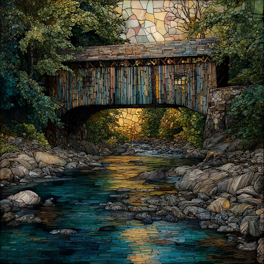 the Bull's Bridge Covered — ceramic art tile