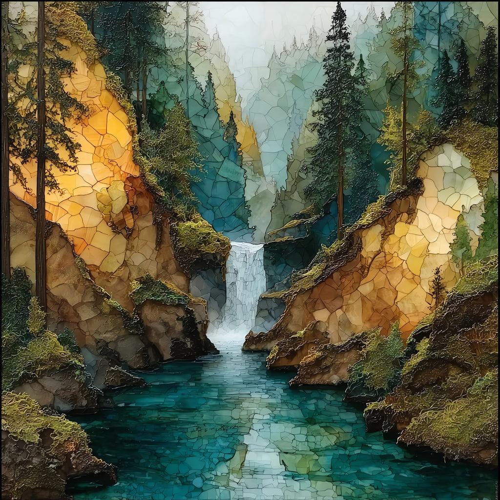 Ouzel Falls — ceramic art tile