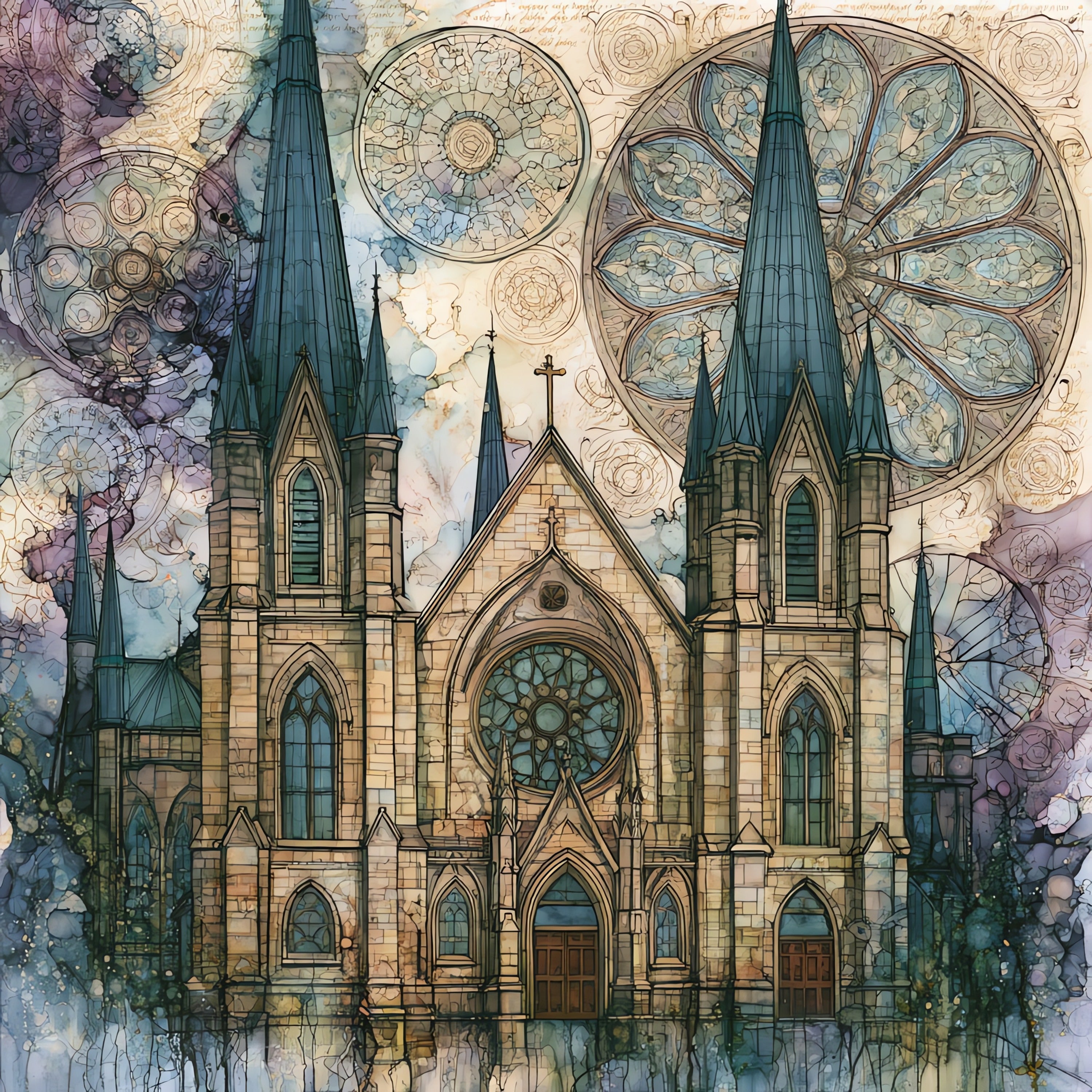 Saint Mary's Cathedral in — ceramic art tile