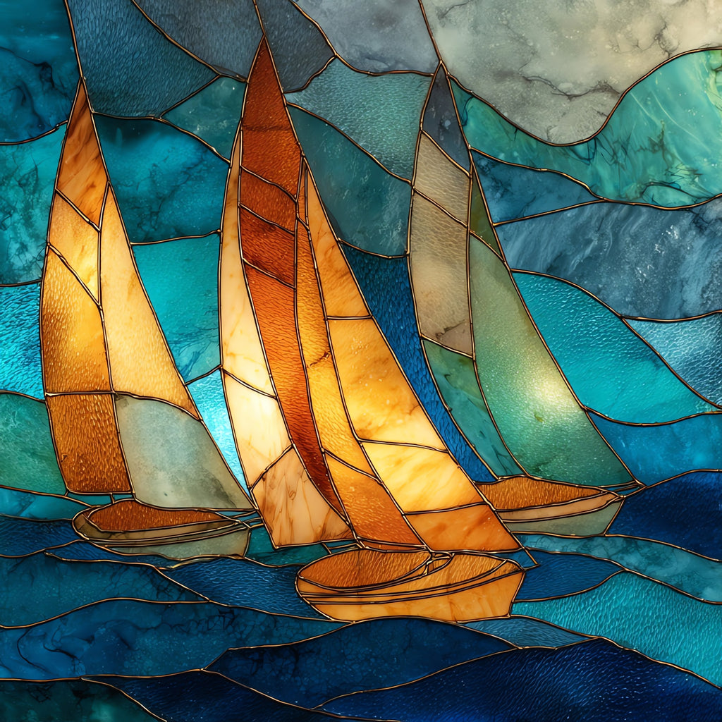 an Annapolis sailboat regatta on the — ceramic art tile