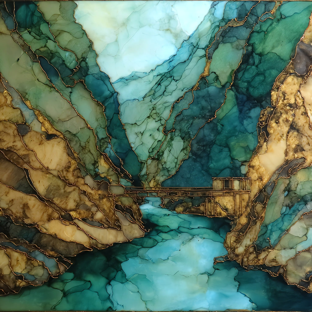Samaria Gorge — ceramic art tile