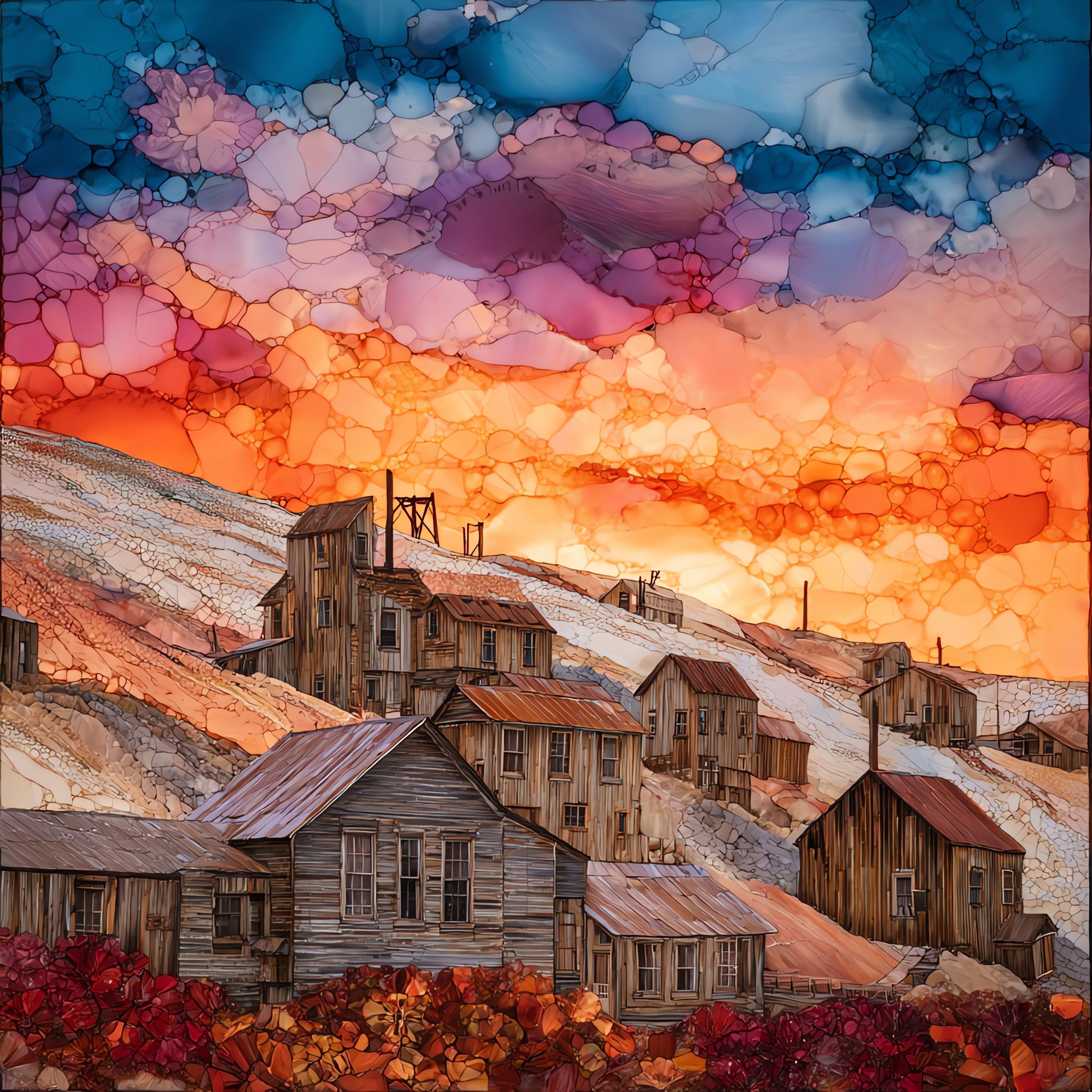 Calico Ghost Town — ceramic art tile