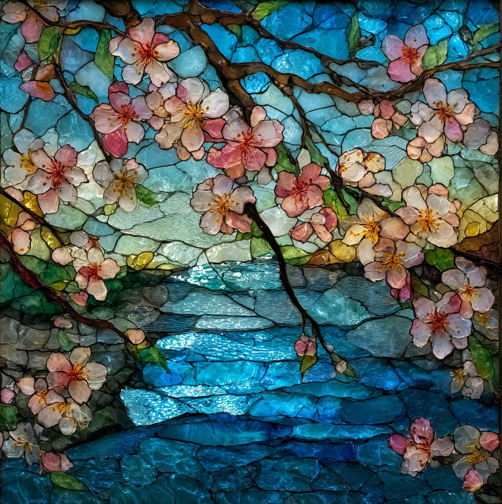 Daigoji Sakura Grove — ceramic art tile