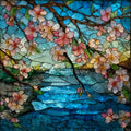 Daigoji Sakura Grove — ceramic art tile