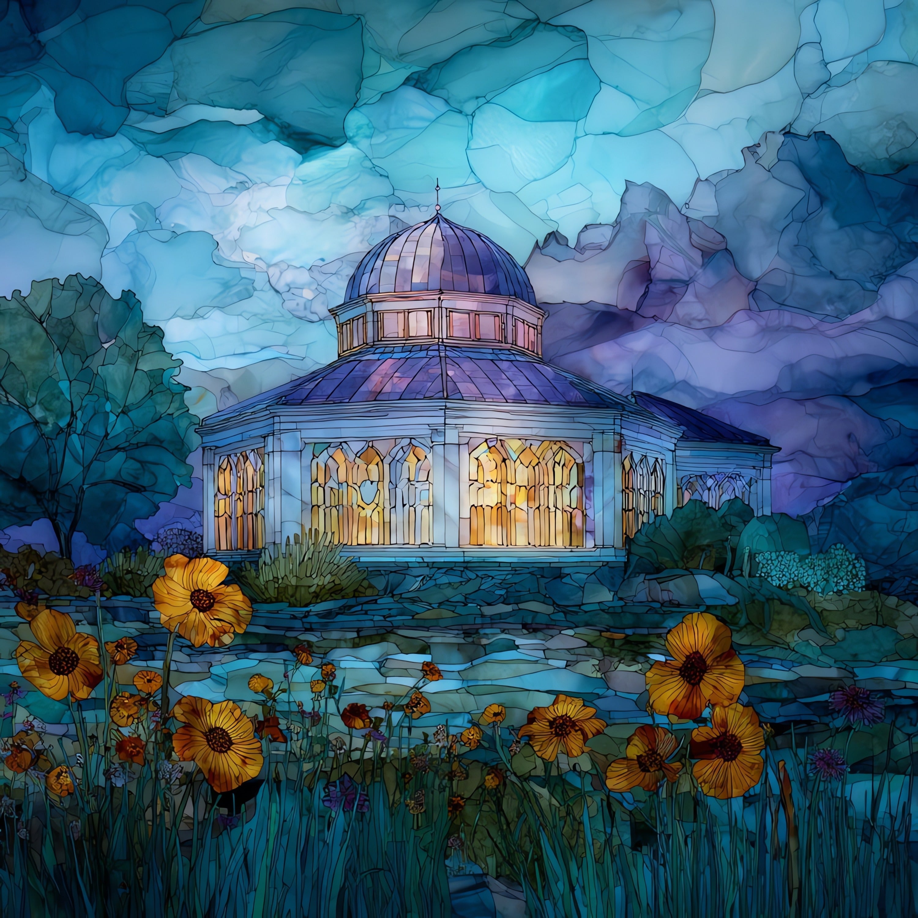 Matthaei Botanical Gardens — ceramic art tile