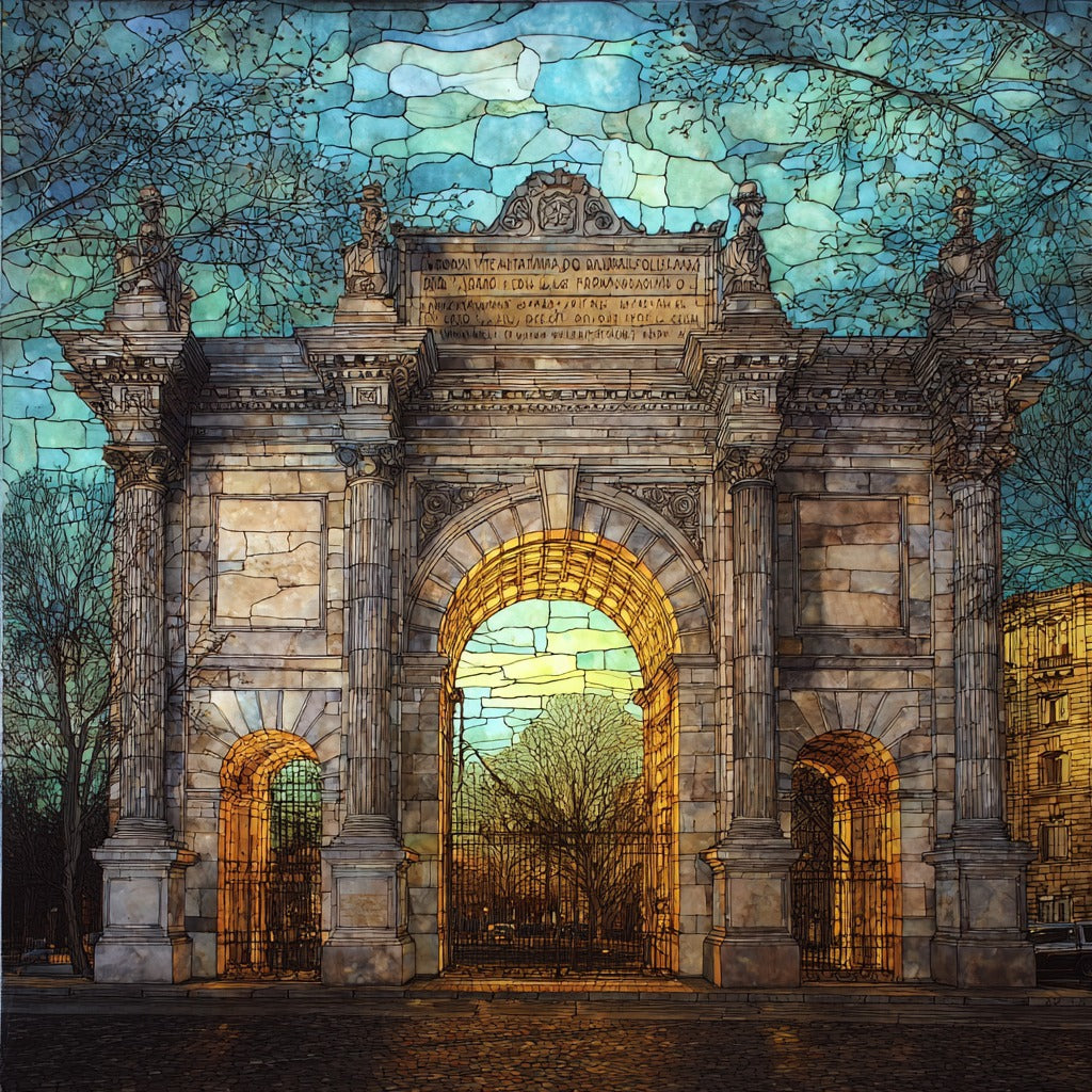Puerta de Alcala Triumphal Arch — ceramic art tile