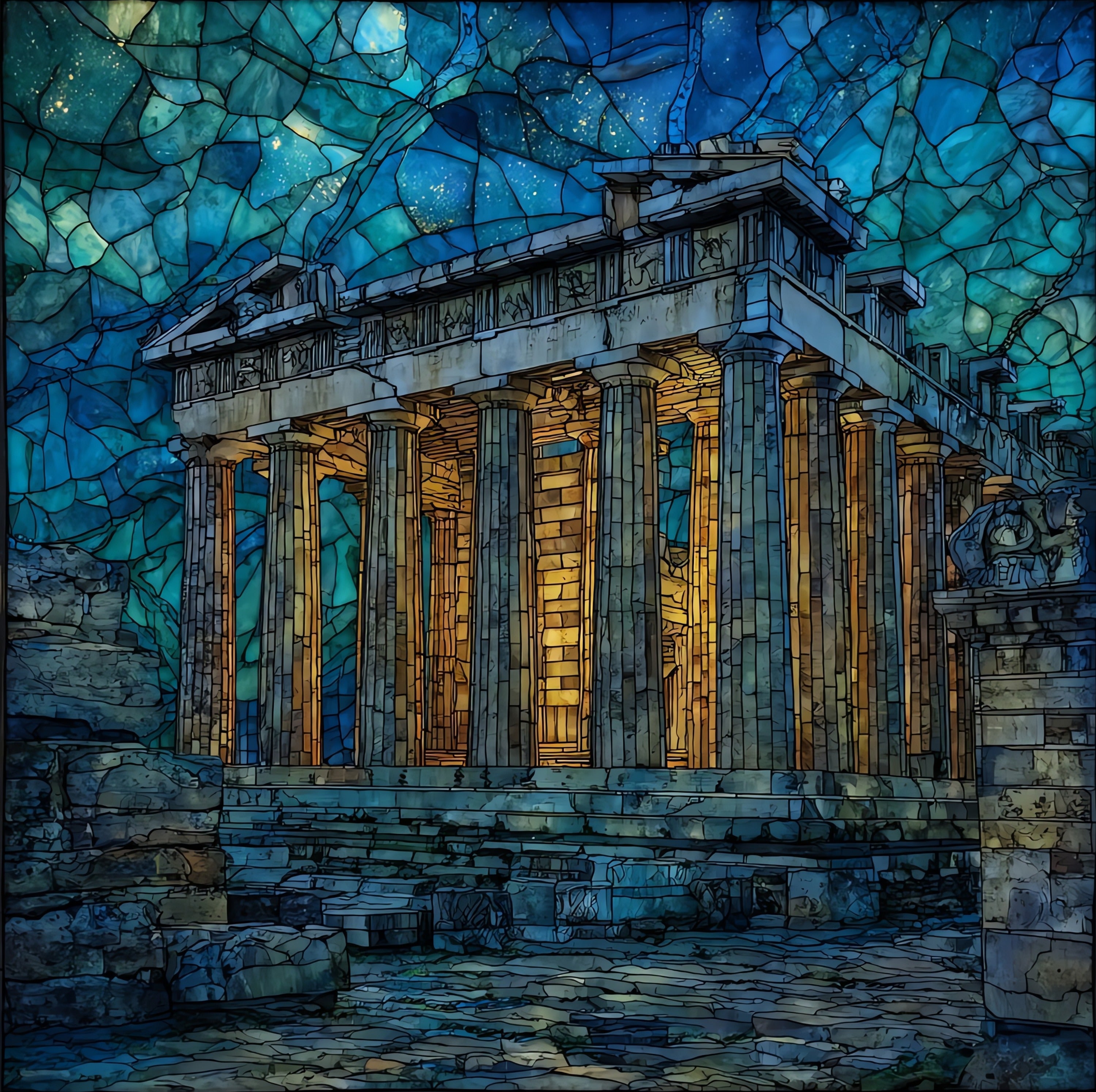 Ancient Agora of Athens — ceramic art tile