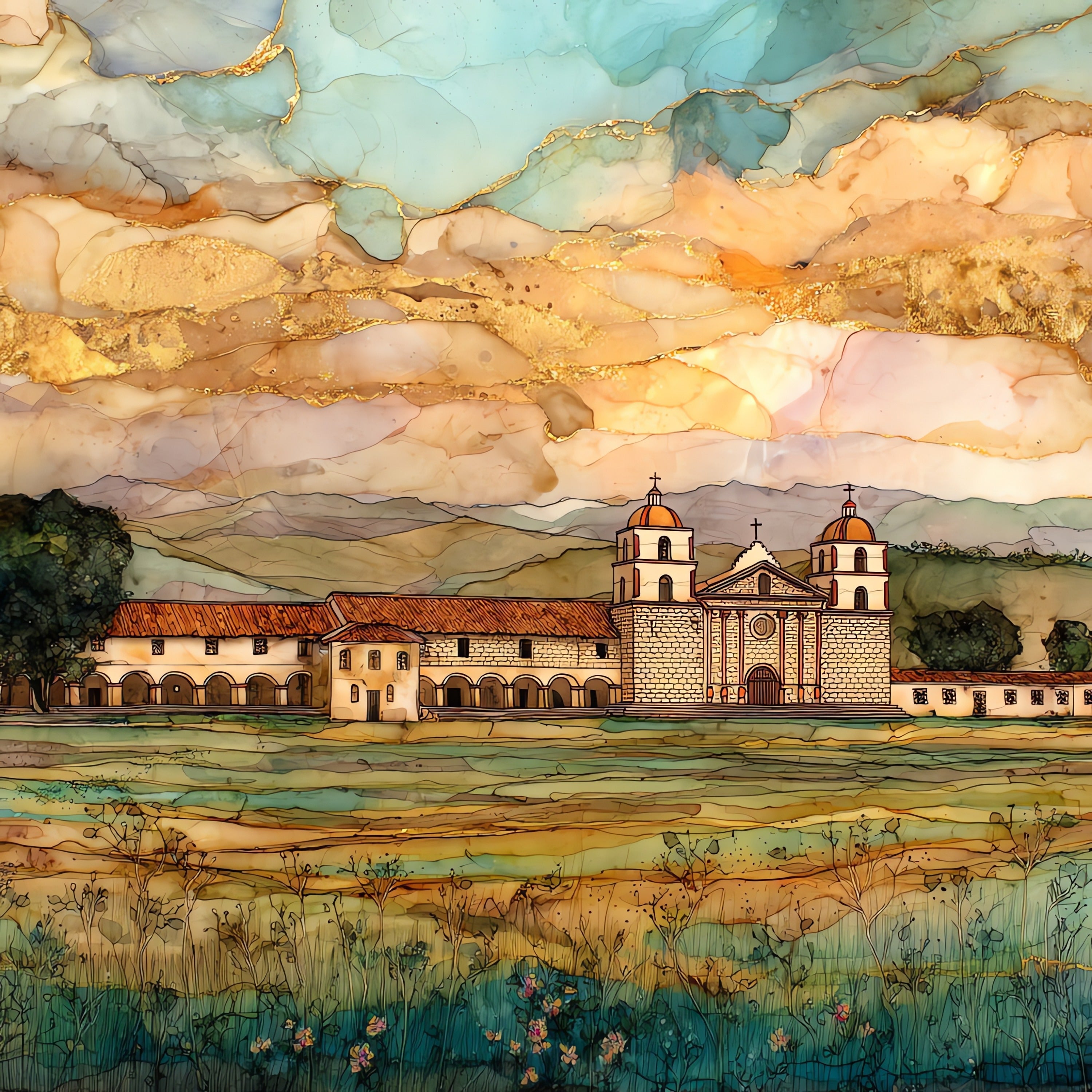 Mission La Purísima — ceramic art tile