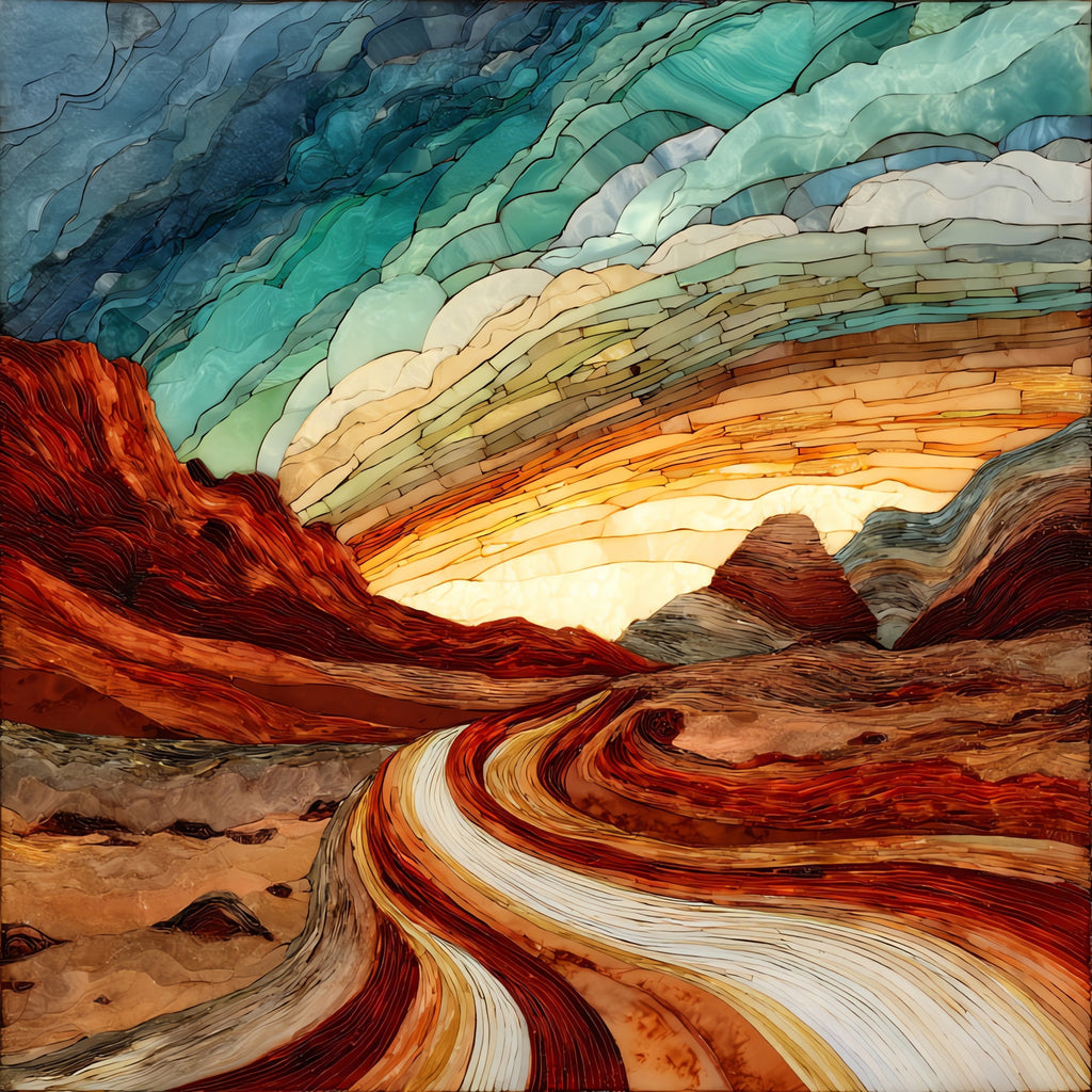 the Fire Wave — ceramic art tile