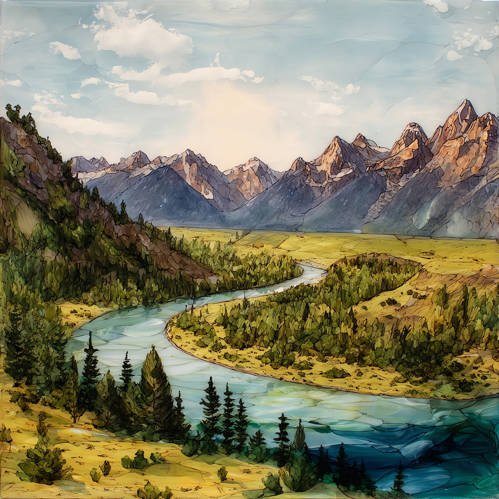 the Snake River Overlook — ceramic art tile