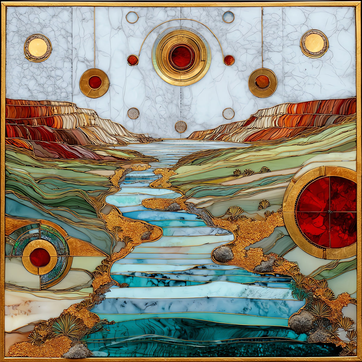 the Pipestone sacred catlinite — ceramic art tile