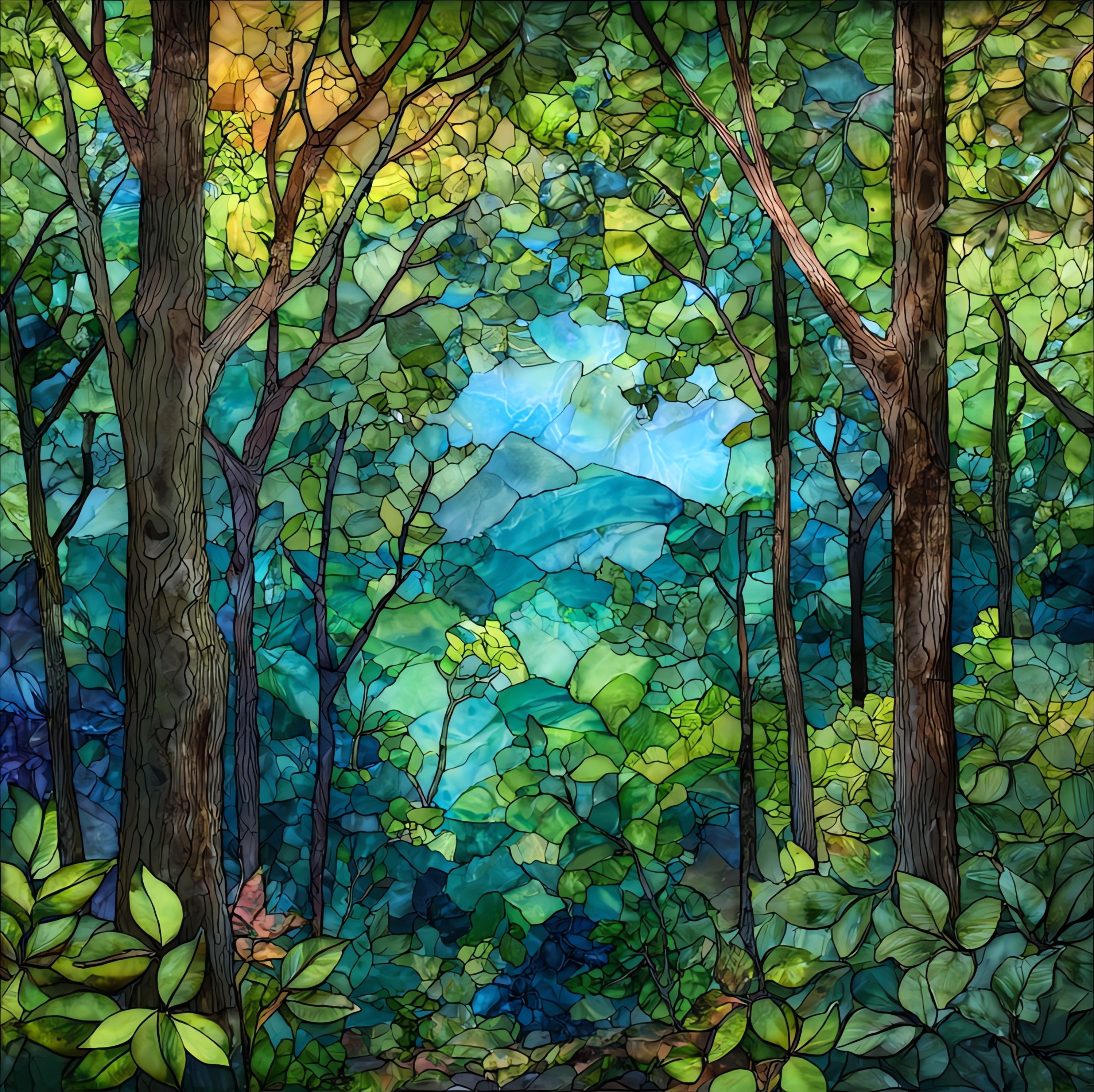Hiawatha National Forest — ceramic art tile