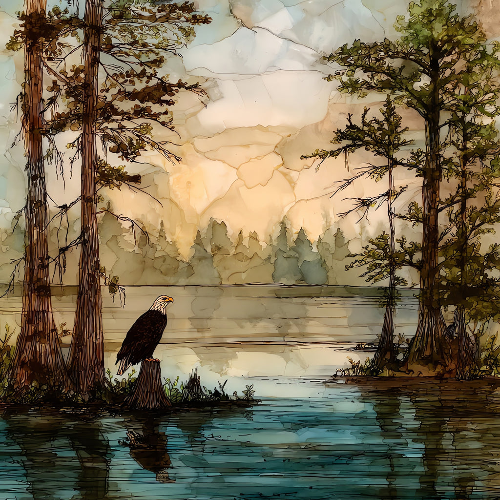 Reelfoot Lake — ceramic art tile