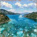 Strait of Poros — ceramic art tile