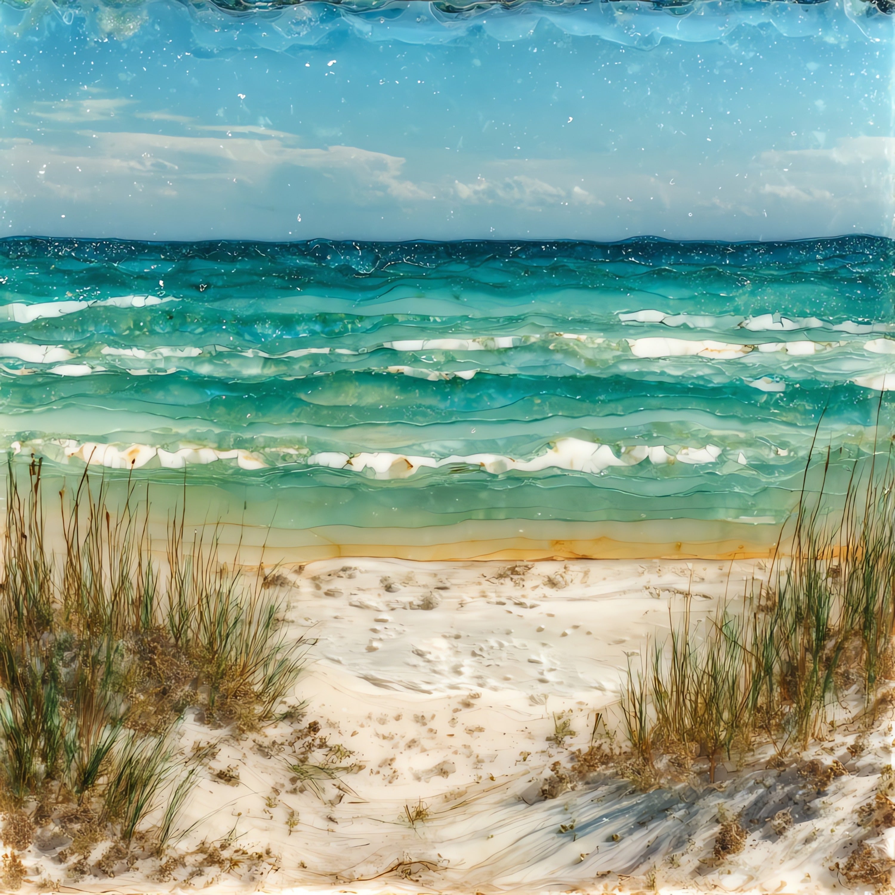 Santa Rosa Beach 30A — ceramic art tile