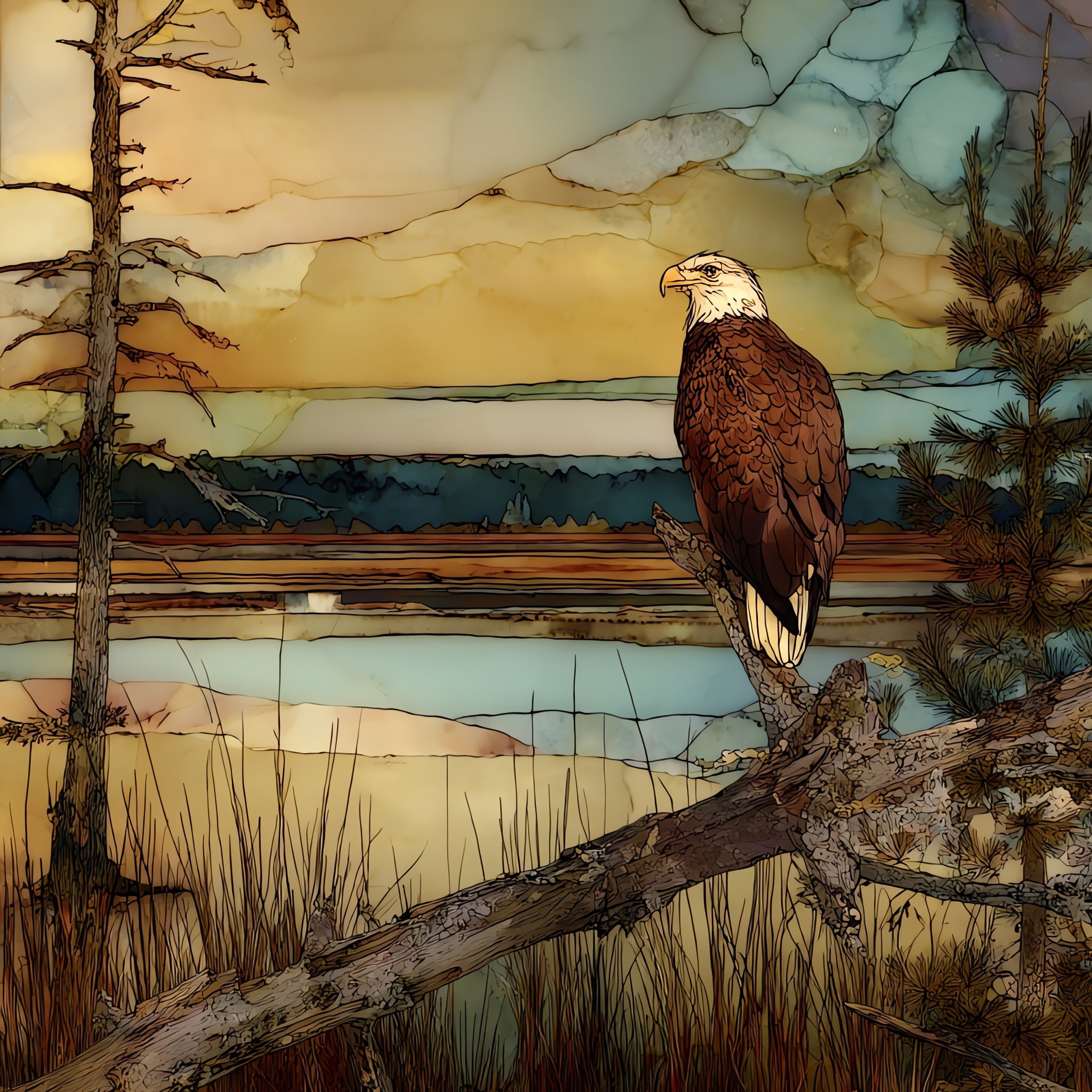 a Blackwater National Wildlife — ceramic art tile