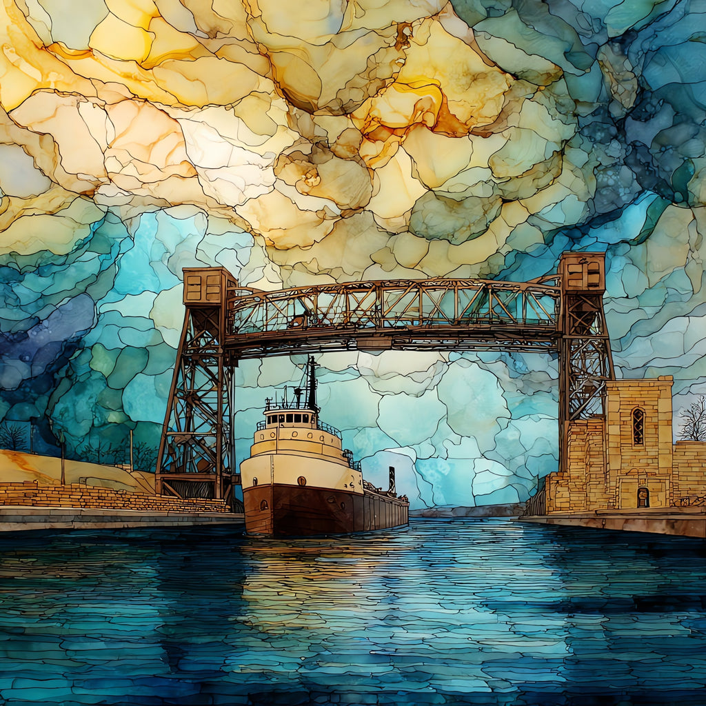 Duluth canal — ceramic art tile