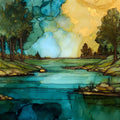 Clinton Lake near Lawrence — ceramic art tile