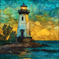 Big Bay Point Lighthouse standing on — ceramic art tile