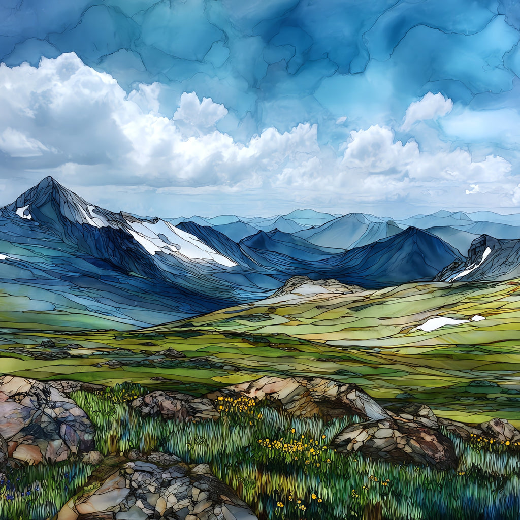 Beartooth Pass summit overlook — ceramic art tile