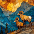 bighorn sheep on Going-to-the-Sun — ceramic art tile