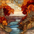 the Mississippi River bluffs — ceramic art tile