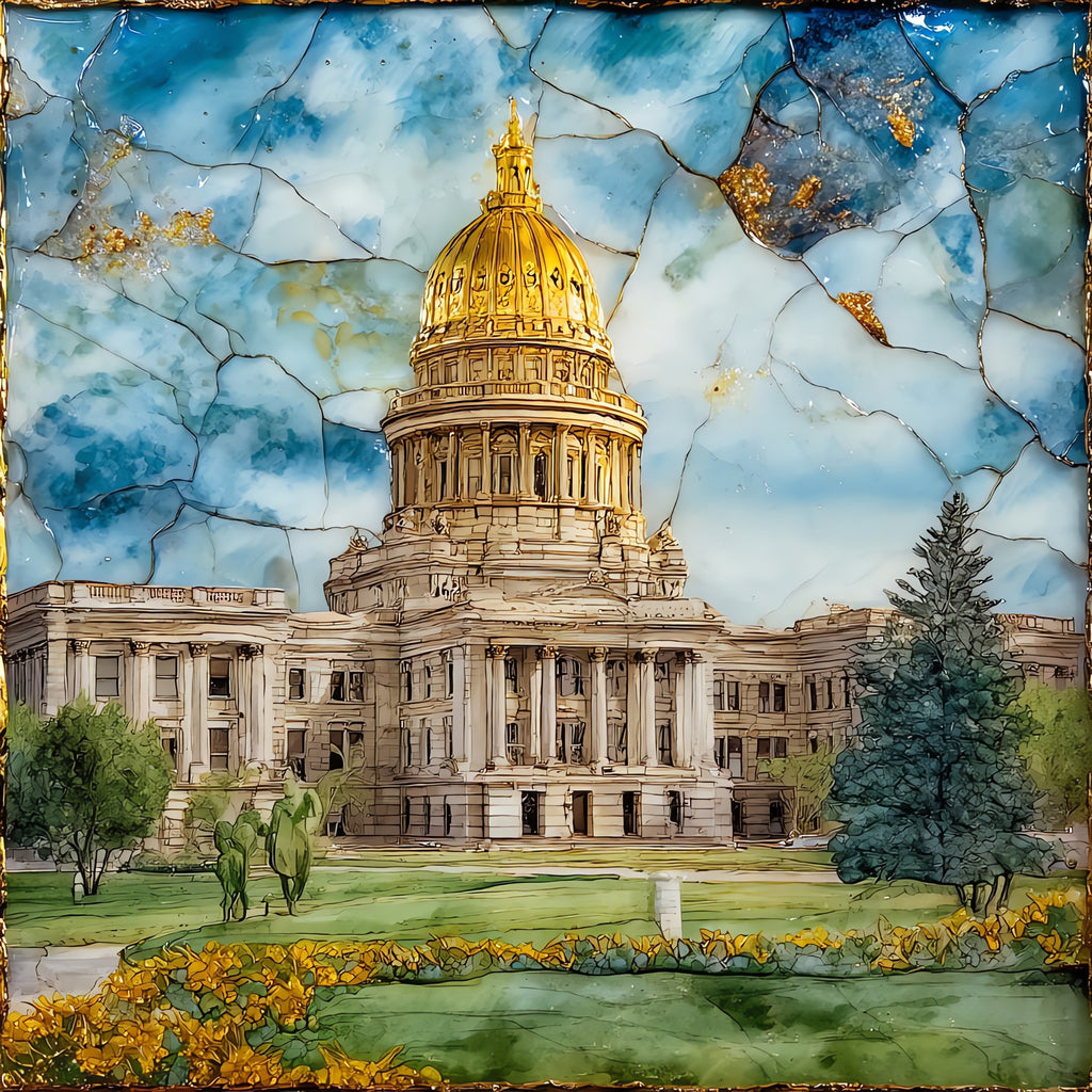 the Wyoming State Capitol — ceramic art tile