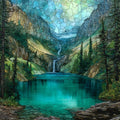 Avalanche Lake below the — ceramic art tile