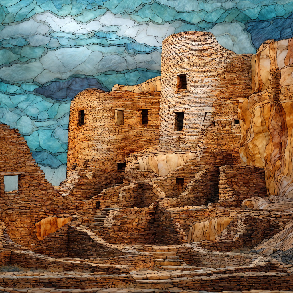 Pueblo Bonito — ceramic art tile