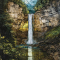 Burgess Falls plunging 136 — ceramic art tile