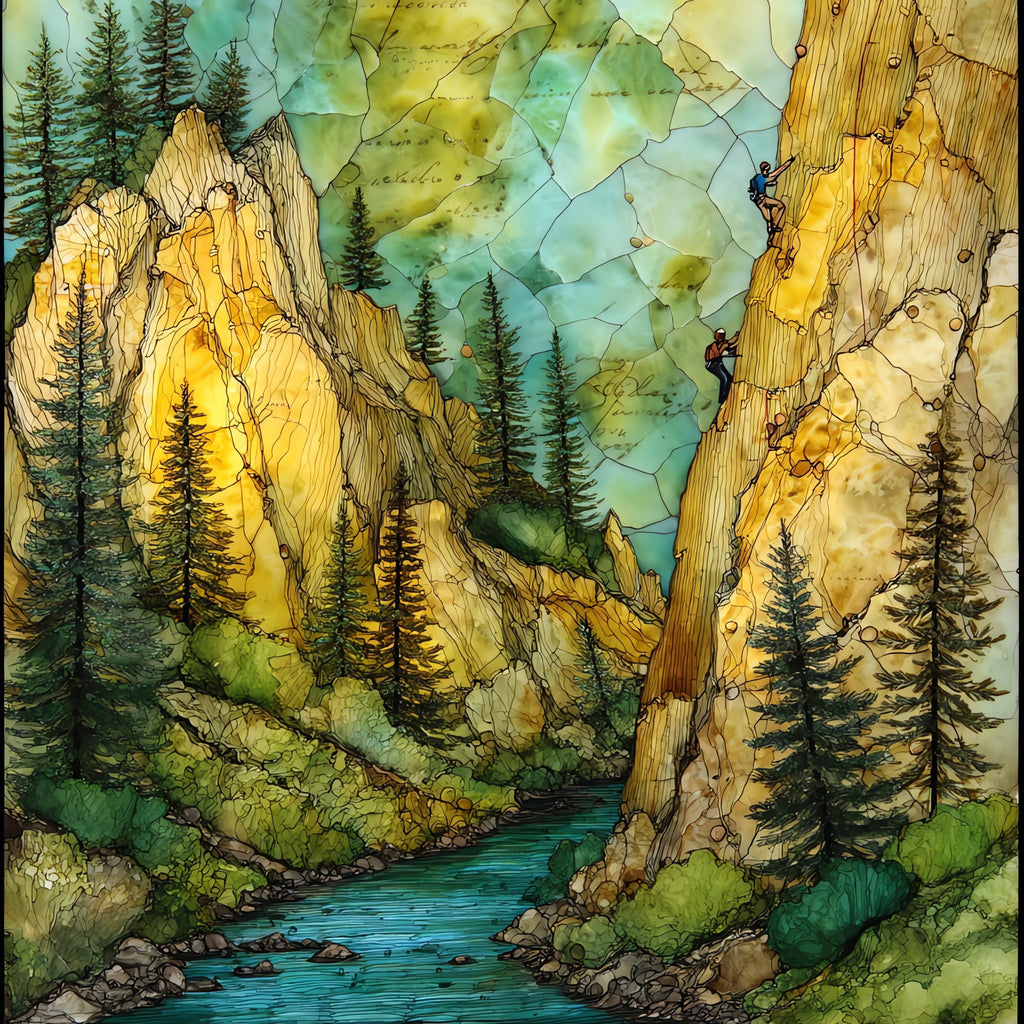 Eldorado Canyon climbing walls Front Range — ceramic art tile