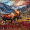 Denali National Park tundra — ceramic art tile