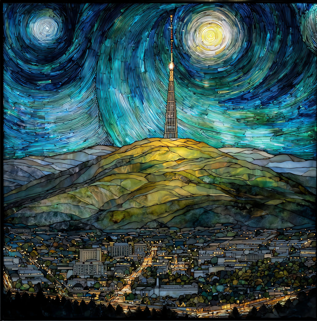 the Mill Mountain Star — ceramic art tile